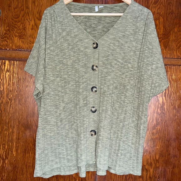 Est. 1946 Cottagecore Coastal Festival Green Cozy Boxy Tshirt Women's 18/20W - Picture 1 of 8